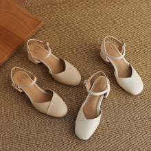 Women's Small Size Round Toe Block Sandals FS221