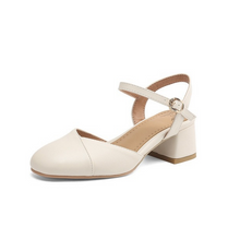 Women's Small Size Round Toe Block Sandals FS221