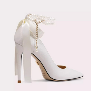 Women's Small Size Satin High Heel Shoes FS295