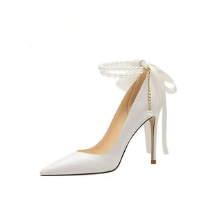Women's Small Size Satin High Heel Shoes FS295