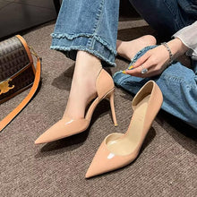 Women's Small Size Side Empty Patent Shoes FS359