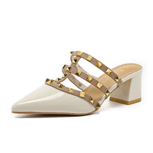 Women's Small Size Stud Strappy Block Heels SS2789