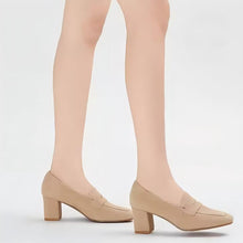 Women's Small Size Suede Leather Chunky Shoes SS2624