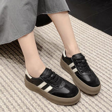 Women's Small Size Thicksole Casual Leather Shoes MS212