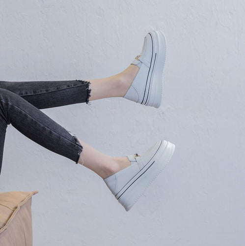 Women's Small Size Thicksole Leather Sneaker MS300