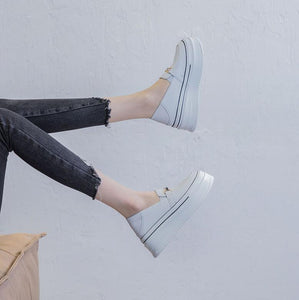 Women's Small Size Thicksole Leather Sneaker MS300