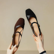 Women's Square Toe Petite Mary Jane Heels FS215