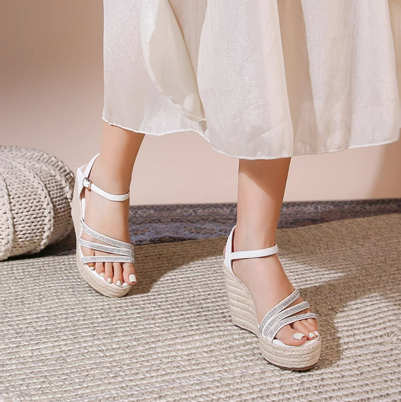 Women's Strappy Wedge Heel Sandals TS283 AstarShoes - Main Image