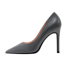 Women's Pointed Leather Heel Pumps AS93