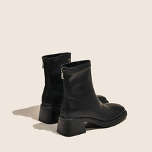Back Zipper Square Toe Boots GS254
