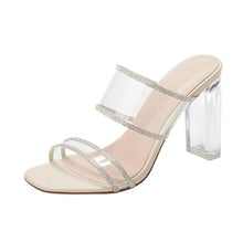 Clear Heeled Two Straps Sandals GS246