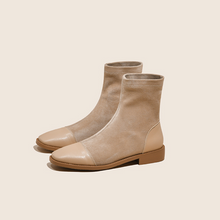 Flat Low Heel Boots With Top Cap GS253