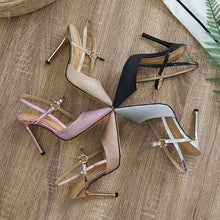 Women's Glitter Slingback Pointed Dress Heels AS177