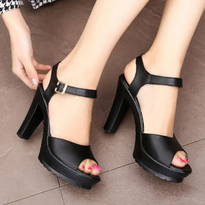 Heeled Small Feet Peep Shoes SS261