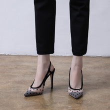 Small Size Lace Mesh High Heels BS329