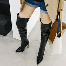 High Heel Over Knee Patent Boots GS233