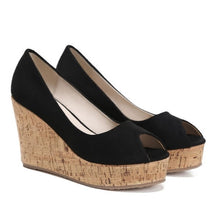 Women Small Size Peep Wedge Sandals CANDICE