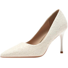 Lace Mesh Pointy Pumps For Small Feet JLXY17