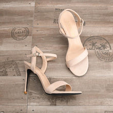 Ladies Petite Feet Open Toe Ankle Strap Suede Heels ES39