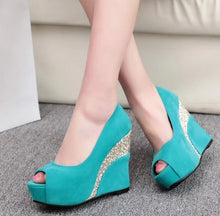 Ladies Small Feet Peep Toe Wedge Shoes SS77