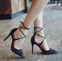 Ladies Small Size Lace Up High Heels Pumps SS85