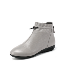Leather Round Toe Booties GS273