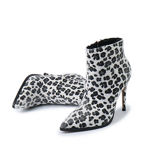 Leopard Printed Boots For Small Feet Women DS52