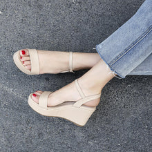 Little Women's Platform Wedge  Ankle Strap Sandals Kids Size 3