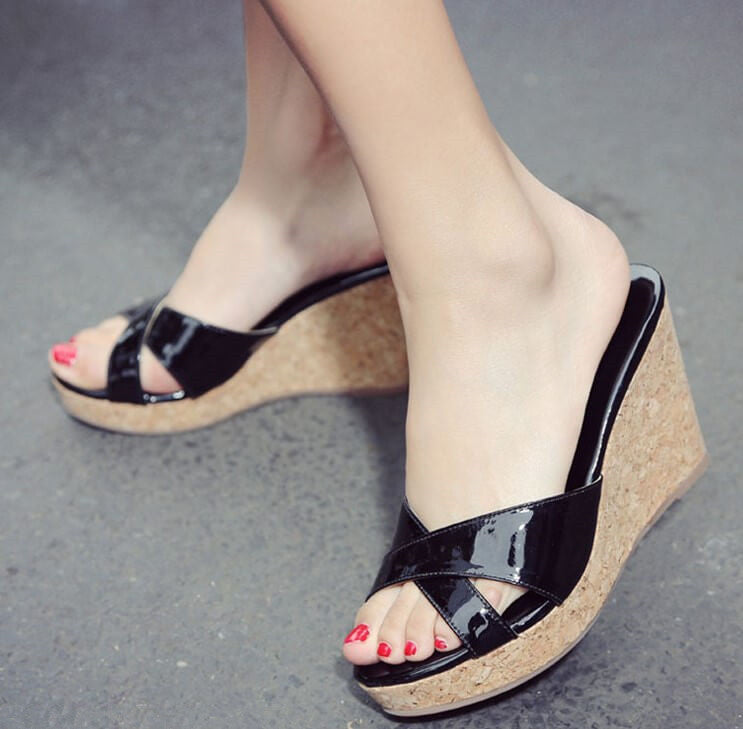 Little Womens Small Petite Feet Wedge Heel Strap Sandals US Size 1