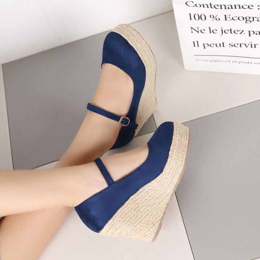 Mary Jane Wedge Heel Shoes For Petite Feet GS361