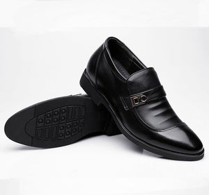 Men's Small Size Slip On Hidden Heel Dress Shoes MS56
