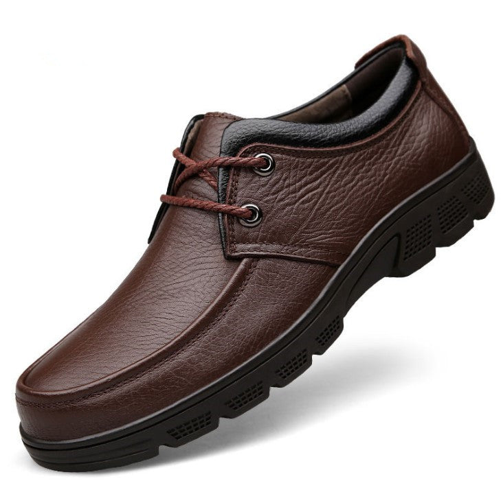 Mens Leather Casual Walking Shoes US Size 7 US5=EU37 / Black