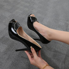 Peep Patent High Heels For Petite Feet GS391