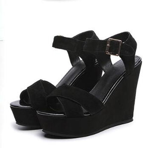 Peep Wedge Sandals For Small Feet BS108