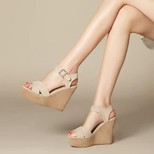 Peep Wedge Sandals For Small Feet BS108