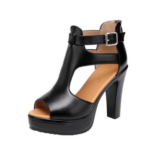 Petite Ankle Buckle Strap Open Toe Sandals BS79
