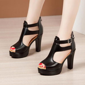 Petite Ankle Buckle Strap Open Toe Sandals BS79