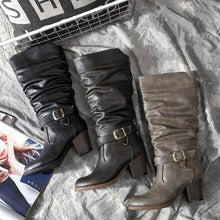 Petite Size Women's Chunky Heel Western Boots AS159