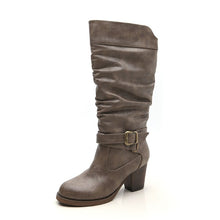 Petite Size Women's Chunky Heel Western Boots AS159