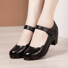 Petite Chunky Mid Heel Pump Shoes GS95