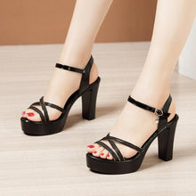 Petite Ankle Cross Strap Chunky Sandals GS79