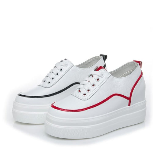 Petite Feet Inner Heel Leather Sneakers AP67