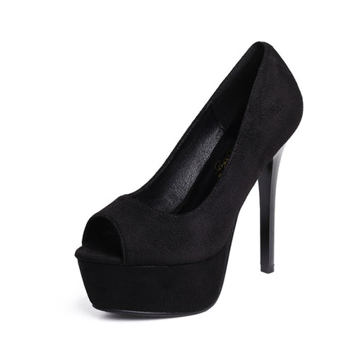 Petite Feet Peep Platform Heel Pumps GS90