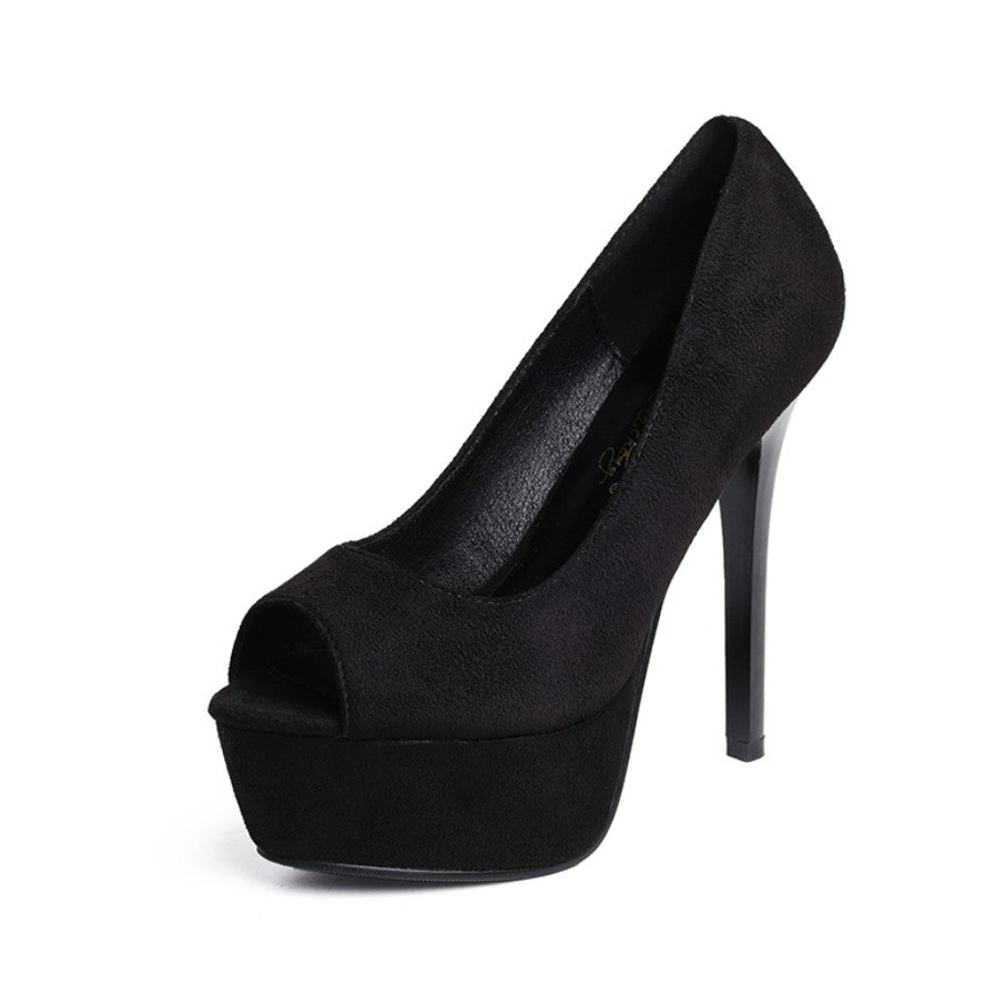 Petite Feet Peep Platform Heel Pumps GS90