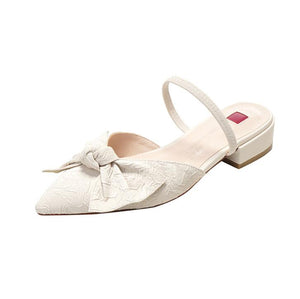 Petite Feet Slip On Sandals With Bow Tie GS312