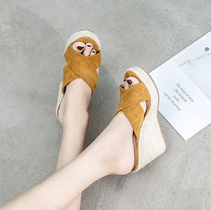 Petite Feet Slip On Wedge Sandals BS142