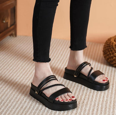 Petite Feet Strap Platform Sandals Size US4 For Sale