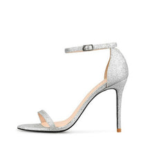 Petite Glitter Ankle Strap Heels GS62