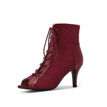 Petite Heeled Peep Boots For Women AP103