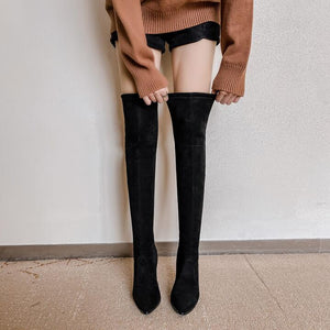 Petite Size 3 High Heel Over Knee Long Boots GS224
